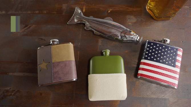Leather Texas Flask by Foster & Rye, 2 of 5, play video