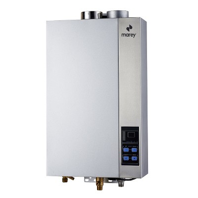  Marey GA14CSALP 97000 BTUs Residential CSA Certified Liquid Propane Gas Tankless Water Heater w/ 3 Points of Use, Auto Activation, & Digital Display 