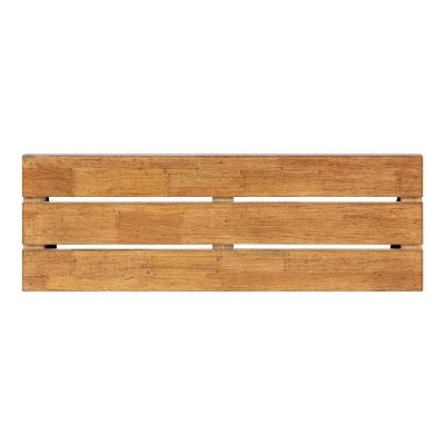 Rustic Brown and Black Wood Floating Wall Shelf