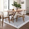 Scalloped Pattern Rugs for Living Room Bedroom Soft Non Slip Low Pile Throw Carpet Washable Foldable Area Rug - 3 of 4
