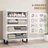 6 Dresser for Bedroom, 47.2" Wide Dresser, Freestanding Vertical Drawer Cabinet with Storage, Wooden Closet Storage Chest - 3 of 4