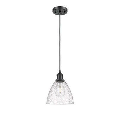 Bristol Glass - 1 Light Mini Pendant In Industrial Style-11.25 Inches Tall and 7.5 Inches Wide