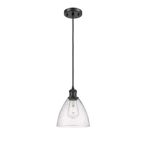 Bristol Glass - 1 Light Mini Pendant In Industrial Style-11.25 Inches Tall and 7.5 Inches Wide - 1 of 1