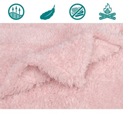 Small Baby Pink Sherpa Fleece Pet Blanket