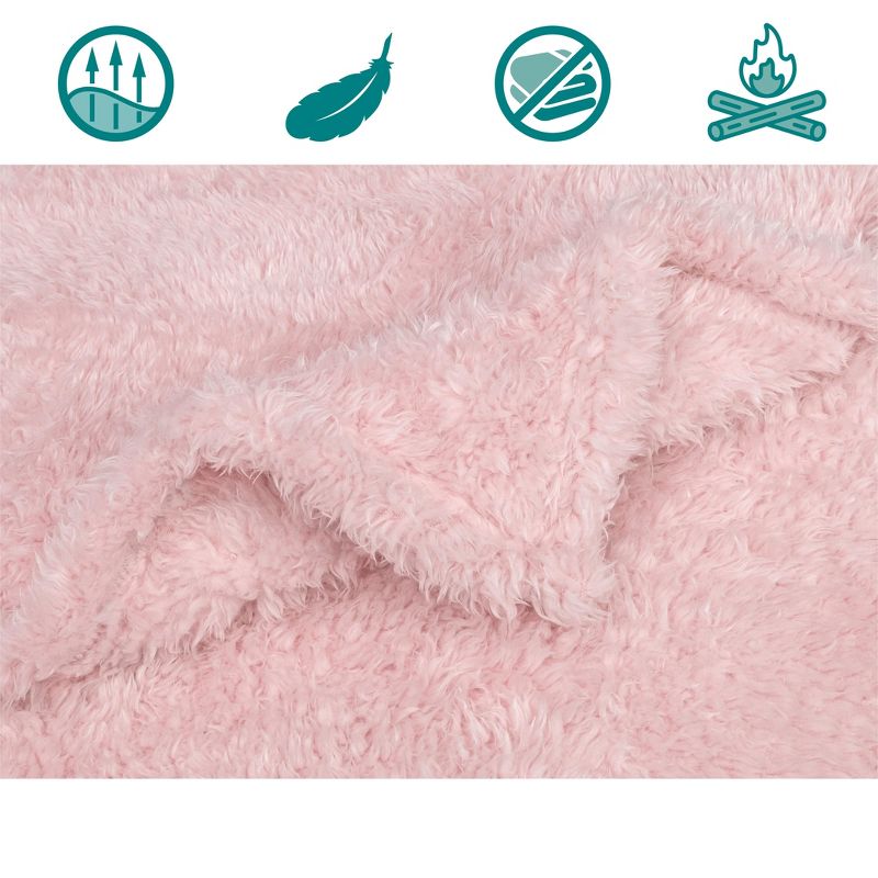 PetAmi Fluffy Dog Blanket for Pet Cat Puppy Kitten, Faux Shearling Soft Fleece Throw, Plush Reversible Washable Couch Cover, 4 of 8