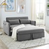 VASIP MH"3-in-1 Sleeper Sofa Bed with USB Port Velvet Convertible Sofa Pull-Out Bed, 2 Lumbar Pillows and Side Pocket, for Living Room,Bedroom - 2 of 4