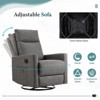 Lyngins Modern Upholstered Manual Recliner Chair with Adjustable Footrest,Massage/Swivel Sofa Chair with High Backrest - 3 of 4