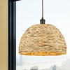 Innovations Lighting Woven Ratan 1 - Light Pendant in  Oiled Brass - 2 of 2