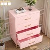 Wooden Dresser with 4 Drawer, Modern Dresser for Bedroom, Chest of Drawers with Wide Drawers & Metal Handles - 3 of 4