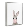 Stupell Industries Bunny with Pink Bubble Gum Forest Animal Framed Giclee Art - 2 of 4