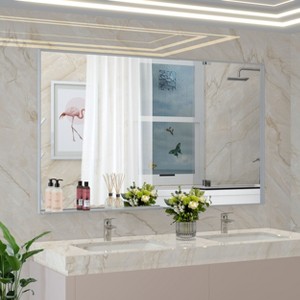 NicBex 36x24 Inch Modern Bathroom Mirror for Wall, Aluminum Framed Vanity Mirror, Hangs Horizontally or Vertically for Living Room Bedroom - 1 of 4