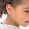Girls' Patriotic Star Trio Screw Back Sterling Silver Earrings Set - In Season Jewelry - 4 of 4