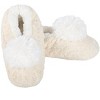 Memoi Women's Plush Pom-Pom Chenille Cable Knit Slippers - 2 of 4