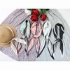 Elerevyo Women's Simple Striped Contrast Color Long Silky Rhombus Scarves Neckerchief 1Pc - 3 of 4