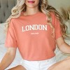 Simply Sage Market Women's London England Varsity Short Sleeve Garment Dyed Tee - 2 of 3