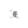 Black Bow Jewelry Sterling Silver Hinged Flower Clip Bead Charm - 2 of 3