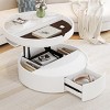 29.5" Modern Round Lift-Top Coffee Table with Storage, Compact Center Table for Small Living Rooms or Apartments - Panipeachy - 2 of 4