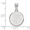 Black Bow Jewelry 10k White Gold Florida State Seminoles NCAA Medium Pendant - 2 of 3