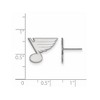Black Bow Jewelry 10k White Gold St. Louis Blues NHL Stud Earrings - 2 of 3