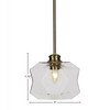 Toltec Lighting Rocklin 1 - Light Pendant in  New Aged Brass with 8.75" Clear Bubble Shade - 2 of 2