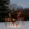 GlasFlength Decorative Objects Elk Deer Sled Decoration Christmas Deer Outdoor Yard Decoration Courtyard Elk Decoration, Brown, 24.5"*8"*48" - 2 of 4