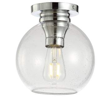 7.75" Metal/Glass Atlas Flush Mount (Includes Energy Efficient Light Bulb) - JONATHAN Y