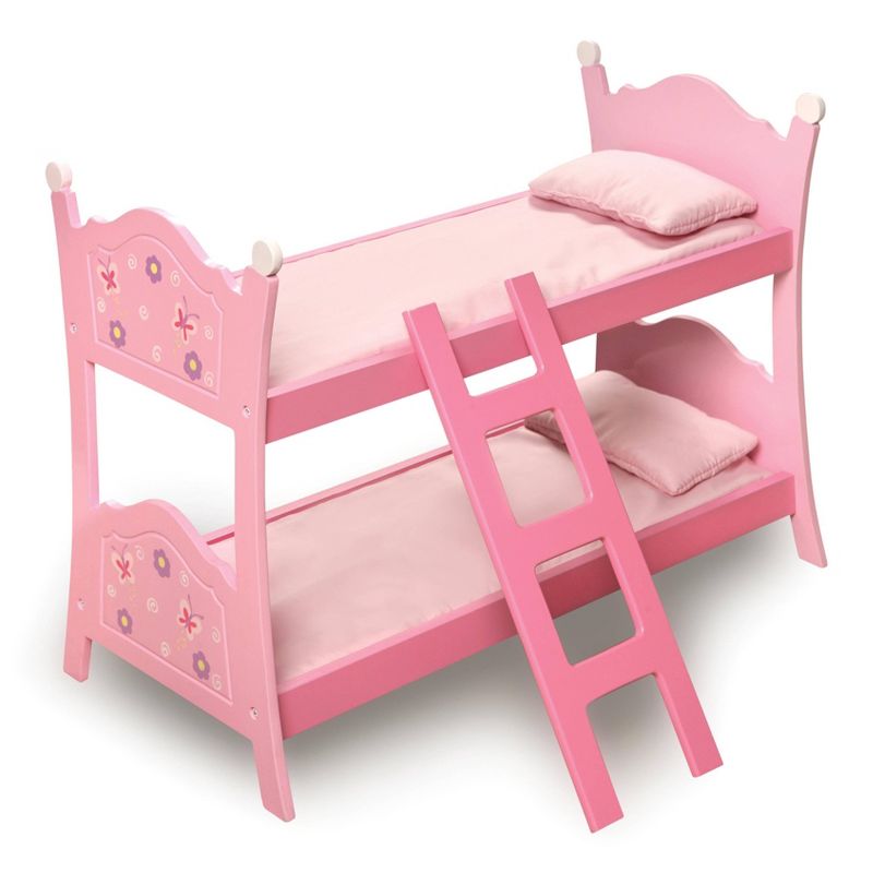 Badger Basket Blossoms & Butterflies Doll Bunk Beds with Ladder, 1 of 6