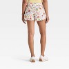 Women's "La Dolce Vita" Printed Graphic Boxer Shorts - Off-White - 2 of 3