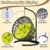 HTUTWOO Rattan Wicker Cat Egg Chair , Cat Swing Bed with Stand & Cushion, Indoor Hanging Swinging Hammocks, for Cat, Dogs, and Small Animals - 4 of 4