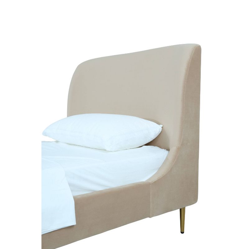 Twin Heather Velvet Upholstered Bed - Manhattan Comfort, 6 of 12
