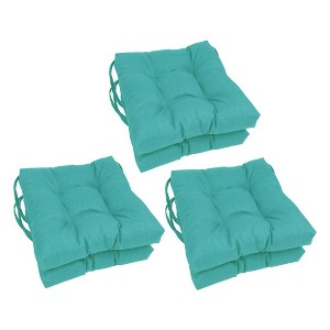 Blazing Needles, 16-inch Spun Polyester Solid Outdoor Square Tufted Chair Cushions (Set of 6) - 1 of 1