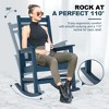 Oversized Rocking Chairs, All Weather Resistant HDPE Outdoor Rocking Chair, High Back Outdoor Rocker for Porch, Patio, Lawn, Garden - 2 of 4