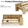 Twin/Full Size L-Shaped Daybed Multi-functional Bed with Drawers, Storage Cabinets, Study Desk and  Built-in Bookshelf, White/Natural+White-ModernLuxe - 3 of 4