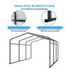 Metal Carport, Steel Heavy Duty Carport for All-Weather, Permanent Shelter for Boats, Pickup Trucks, and Tractors - 2 of 4
