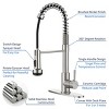MAYEERTY Kitchen Faucet with Pull Down Sprayer and 4 Sprayer Modes Single Handle Commercial Spring Kitchen Sink Brushed Nickel 1 or 3 Hole - 3 of 4