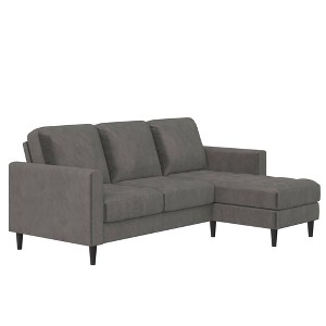 Strummer Reversible Sectional Sofa Couch Light Gray Cosmoliving By Cosmopolitan Compact Modern Tufted Wooden Legs Target