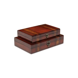 Cheung's Rosina Set of 2 wooden boxes lined - 1 of 4