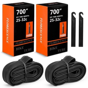 Pack of 2 Bicycle Inner Tubes with 2 Tire Levers ¨C 700x25-32C Butyl Rubber Presta Valve Tubes ¨C for Road, Mountain & Household Bikes - 1 of 4
