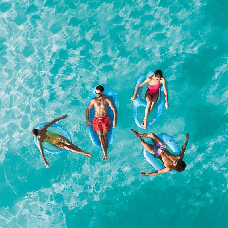 Swimways Premium Spring Float Sunseat - Sky Blue, 5 of 8