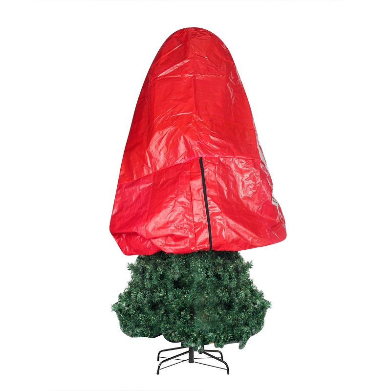 Hastings Home Upright Christmas Tree Bag - Zippered Cover with Handles and Cinch Cord for Assembled Artificial Trees, 4 of 8