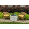 Casual Cushion Solid Sunbrella Fabric 1-Piece Indoor/Outdoor Wicker Seat Pad Cushion, 19.5"W x 19.5"L - 2 of 4