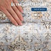 Non-Slip Non-Shedding Washable Rug - Low Pile Traditional Distressed Retro Carpet Soft Floral Print Mat for Dining Room Bathroom Kitchen - 3 of 4