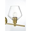 Elegant Lighting Gene 2 Light Satin Gold and Clear Glass Wall Sconce - 4 of 4