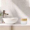 Unique Bargains Elegant Frosted Cream Glass Bottle for Bathroom 1 Pc - 2 of 4