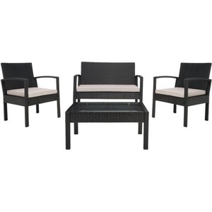 Bassey 4 Piece Living Set - Indoor/Outdoor - PAT7507 - Safavieh - 1 of 4