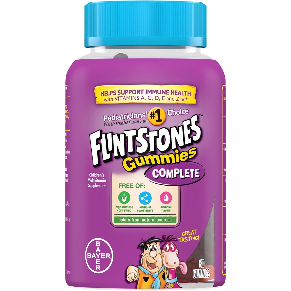 Photos - Vitamins & Minerals The Flintstones Kids' Complete Multivitamin Gummies - Mixed Fruit - 80ct