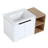 Bencmate Bathroom Storage Cabinets, 24 Inch Bathroom Vanity with Sink, Bathroom Sink Cabinet with Soft Close Doors and Metal Handle, Small Bathroom - 3 of 4
