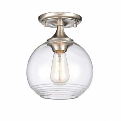 Elk Home Angie 1 - Light Semi-Flush Mount in  Satin Nickel
