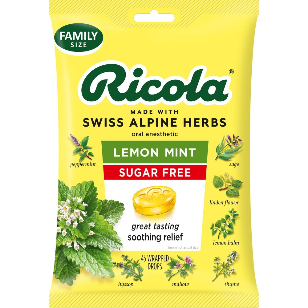 GTIN 036602302457 product image for Ricola Throat Drops - Sugar Free Lemon Mint - 45ct | upcitemdb.com