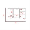 LunaLulinlk Kitchen Island, Three Open Shelves, Two Cabinets -White / Dark Brown - 3 of 4
